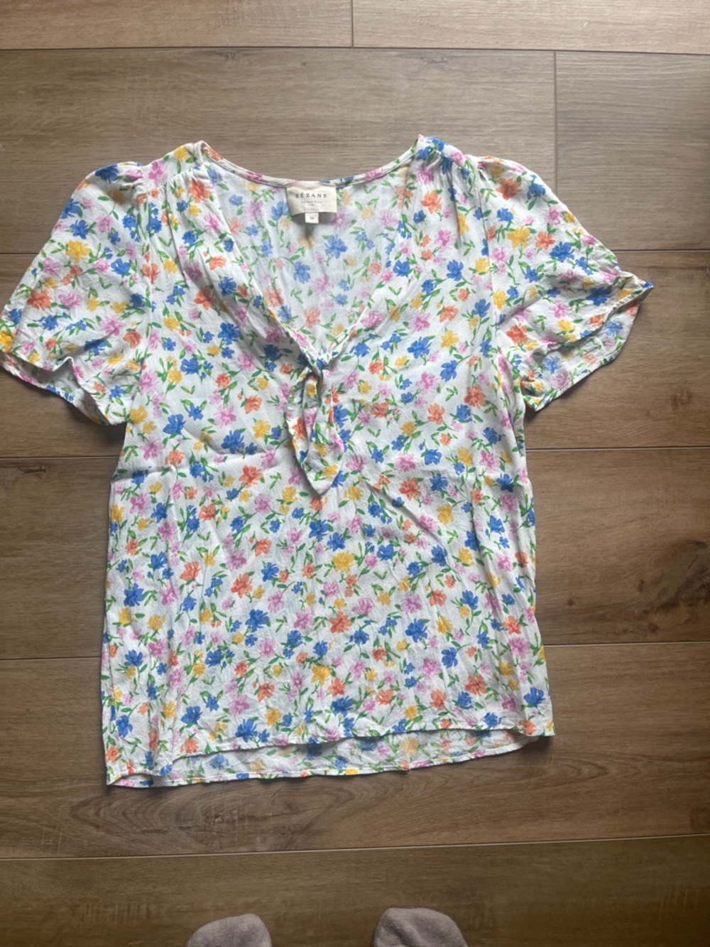 EUC - Sezane Galila Pastel Mini Flowers Shirt Top Size 36/4